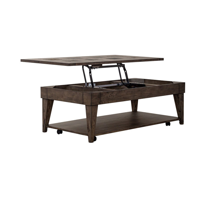Arrowcreek Lift Top Cocktail Table in Weathered Stone