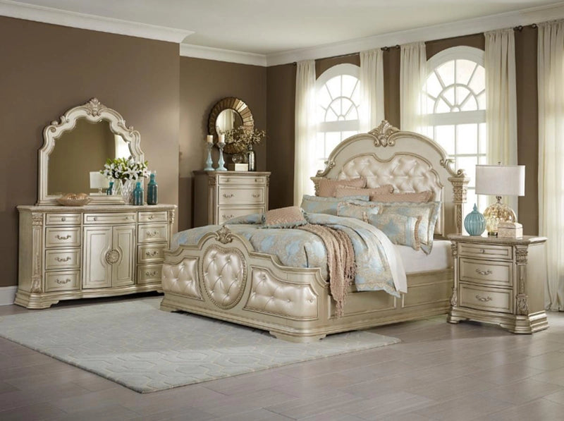 Antoinetta King Panel Bed in Champagne Wood 1919K-1EK*