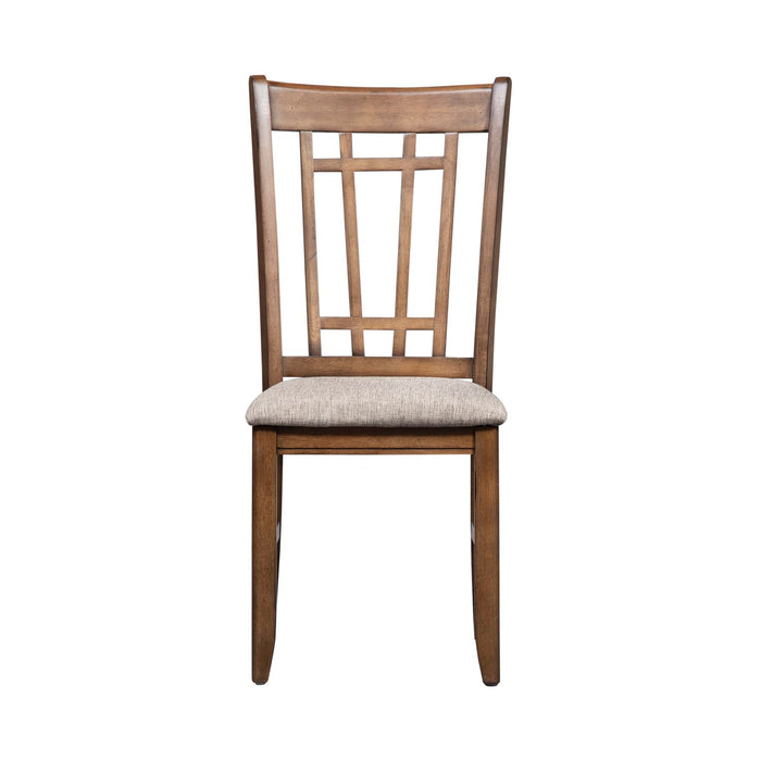 Santa Rosa II Lattice Back Side Chair (Set of 2) in Antique Honey