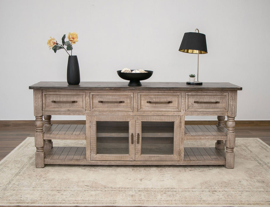 Natural Stone 4 Drawers 2 Doors, TV Stand 80"