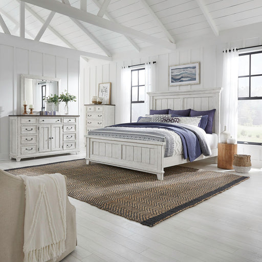 River Place King Panel Bed, Dresser & Mirror, Chest image