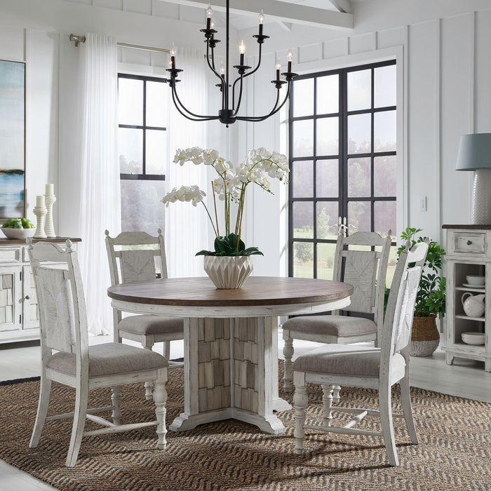 River Place 5 Piece Pedestal Table Set image