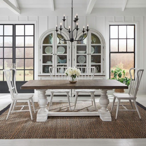 River Place 5 Piece Trestle Table Set image