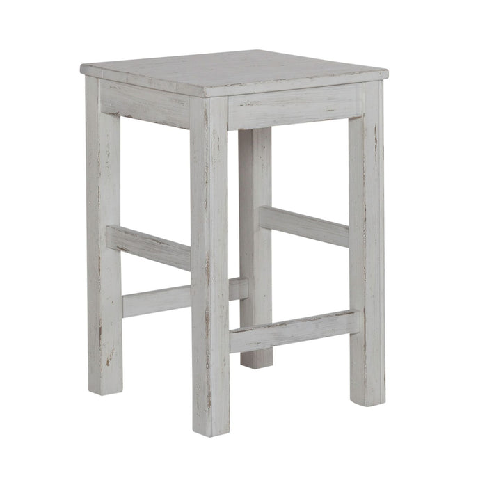 River Place Console Stool in Riverstone White & Tobacco