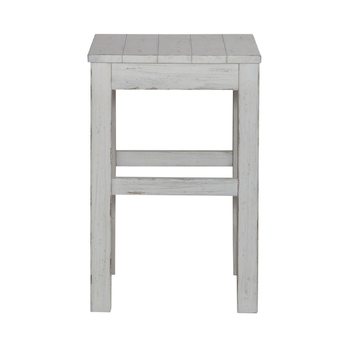 River Place Console Stool in Riverstone White & Tobacco