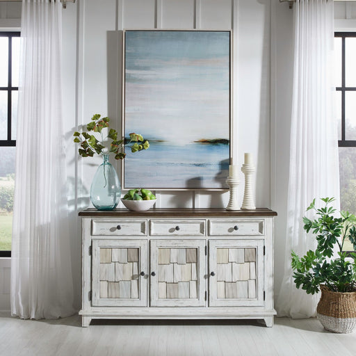 Liberty Furniture River Place Accent Server in Riverstone White & Tobacco image