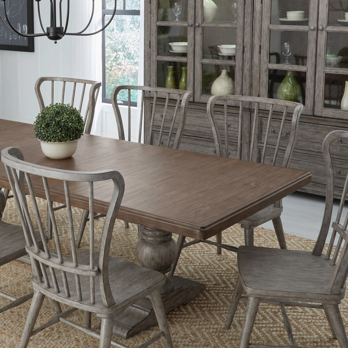 River Place 9 Piece Trestle Table Set