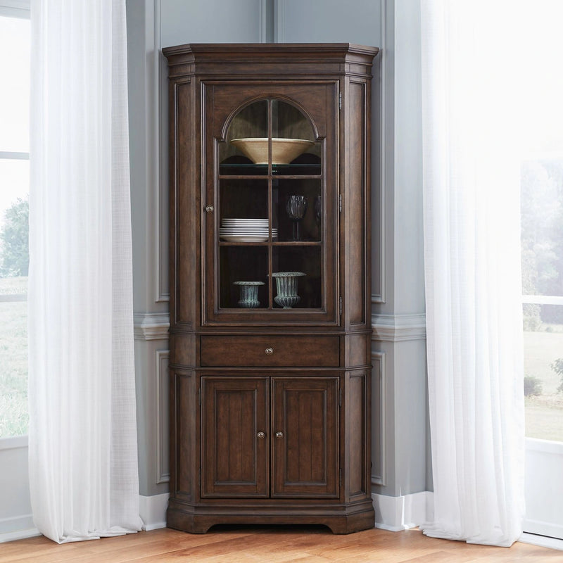 Arden Road Corner Cabinet in Satin Cherry image