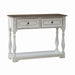 Magnolia Manor Hall Console in Antique White & Weathered Bark EST SHIP TIME APPX 4 WEEKS image