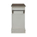 Magnolia Manor Bar Cart in Antique White & Weathered Bark EST SHIP TIME APPX 4 WEEKS image