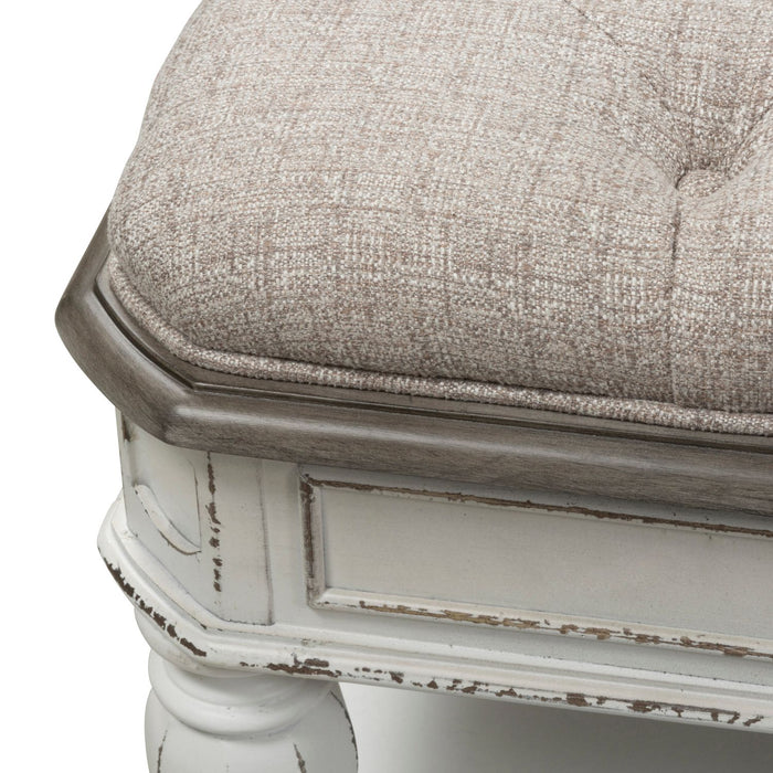 Magnolia Manor Bed Bench in Antique White