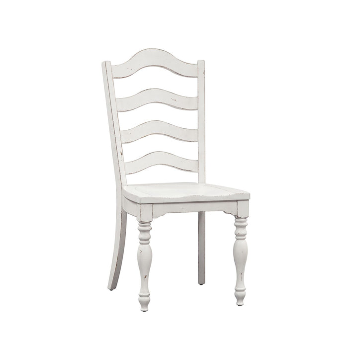 Magnolia Manor Ladder Back Side Chair in Antique White (Set of 2)