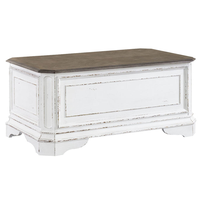 Magnolia Manor Storage Trunk in Antique White