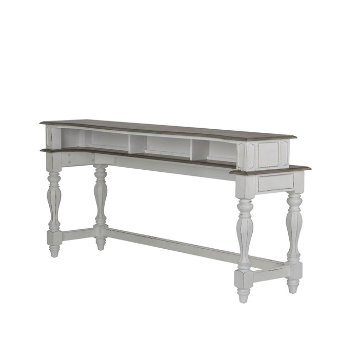 Magnolia Manor Console Bar Table in Antique White image