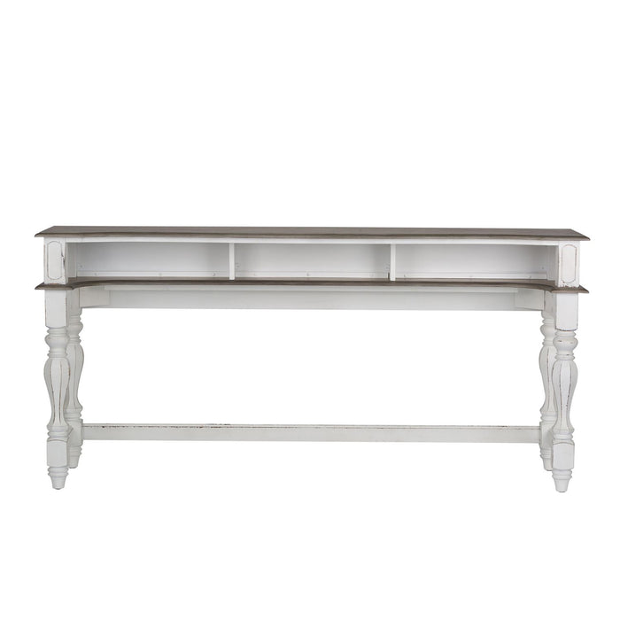 Magnolia Manor Console Bar Table in Antique White
