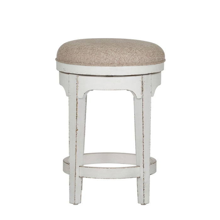 Magnolia Manor Console Swivel Stool in Antique White