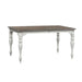 Magnolia Manor Leg Table in Antique White Base w/ Weathered Bark Tops image