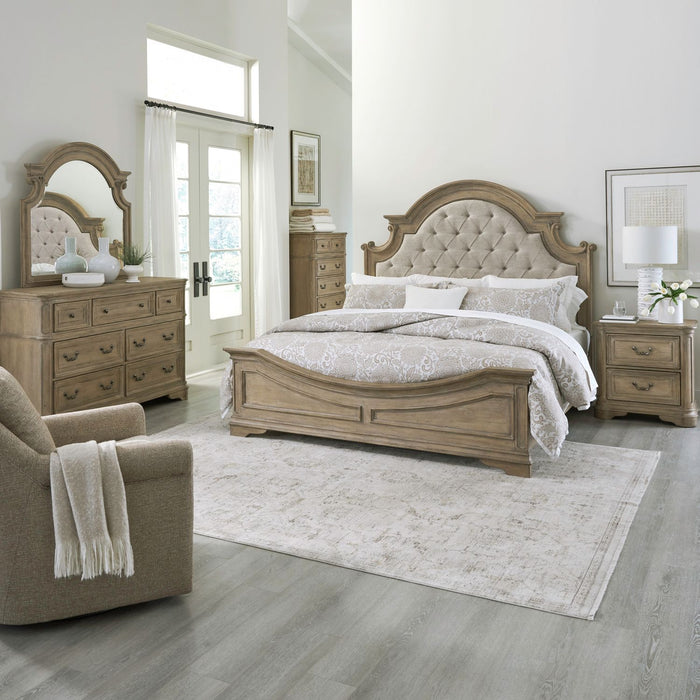 Magnolia Manor Queen Uph Bed, Dresser & Mirror, Chest, Night Stand image