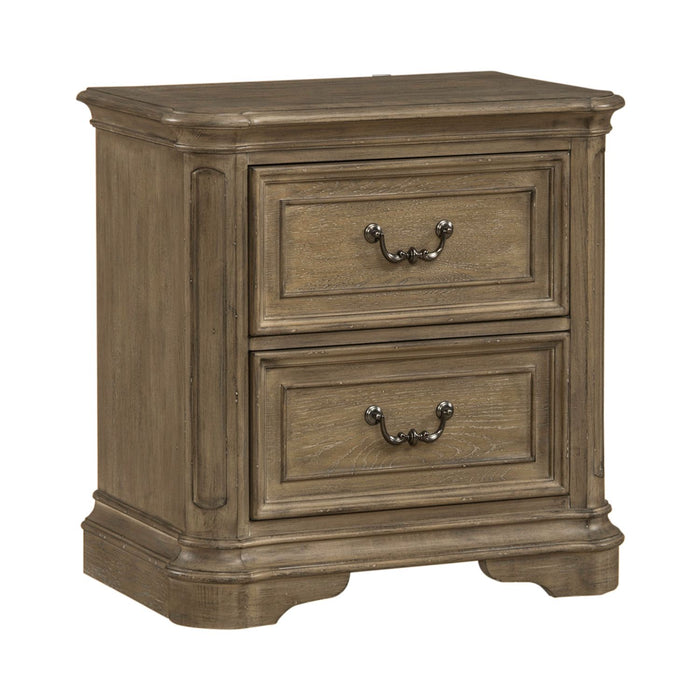 Magnolia Manor II 2 Drawer Nightstand in Weathered Bisque image