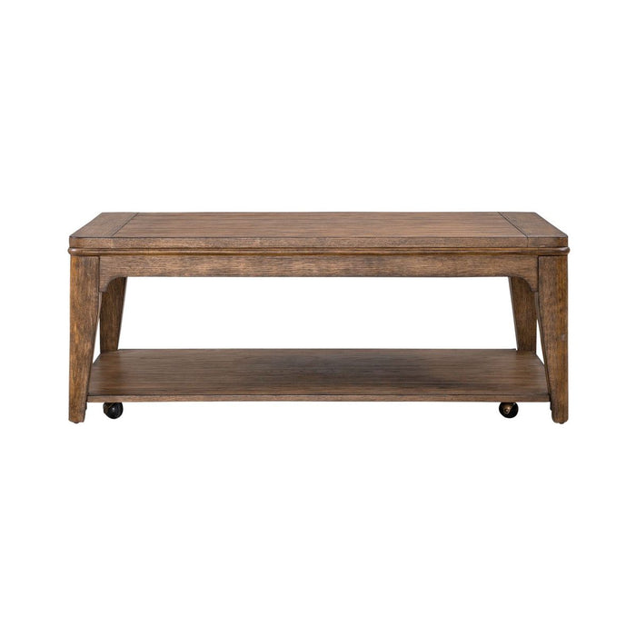 Liberty Furniture Ashford Rectangular Cocktail Table in Sienna