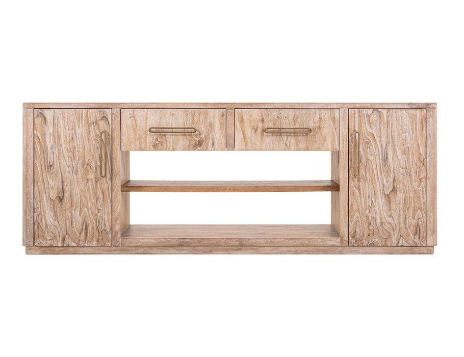 White Balam Wall Unit, TV Stand 80" with Electric Fireplace Insert