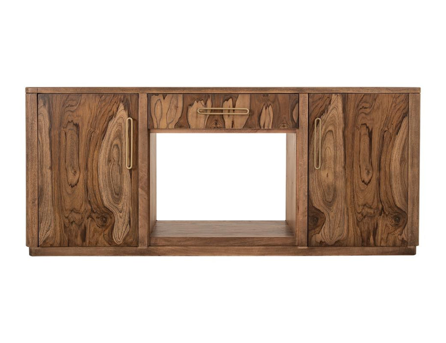 1 Drawer & 2 Door, TV Stand with Electric Fireplace Insert