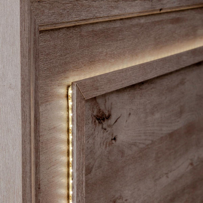 Liberty Furniture Horizons Twin Panel Bed with HB Lights in Graystone