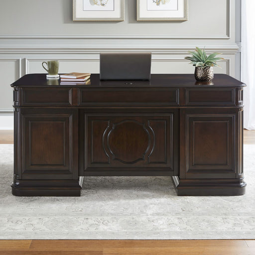 Liberty Brayton Manor Jr Executive Desk in Cognac image
