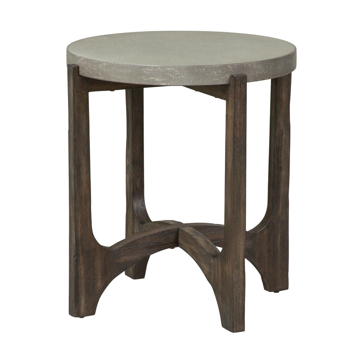Cascade End Table in Wire Brush Rustic Brown