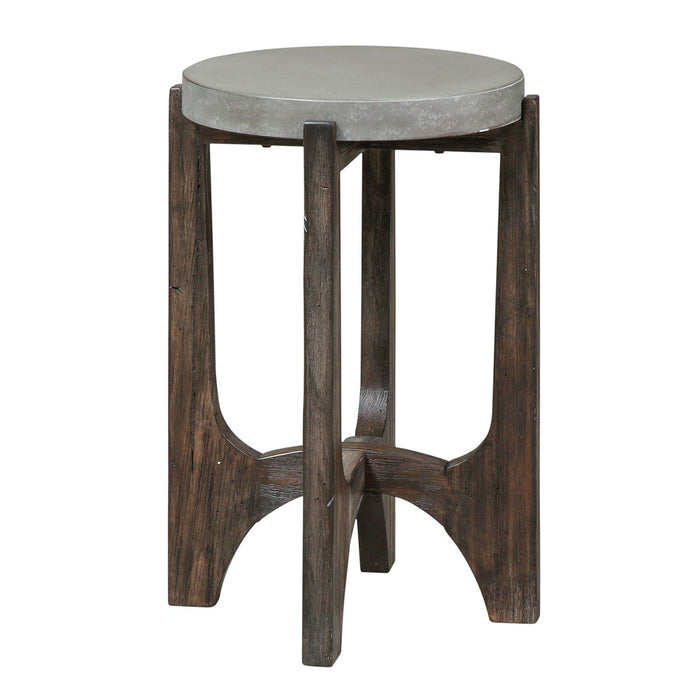 Cascade Chair Side Table in Wire Brush Rustic Brown