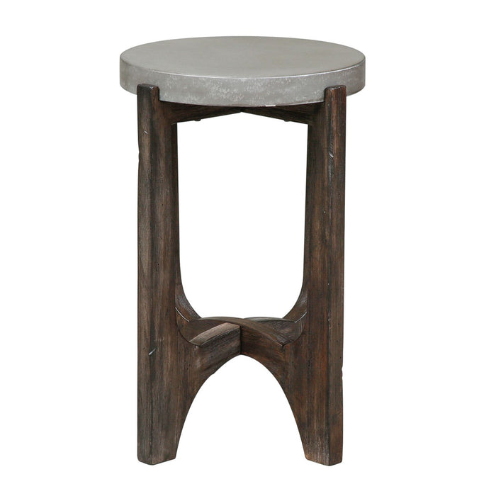 Cascade Chair Side Table in Wire Brush Rustic Brown