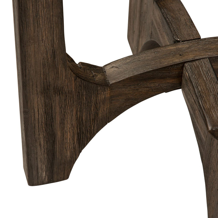 Cascade Chair Side Table in Wire Brush Rustic Brown