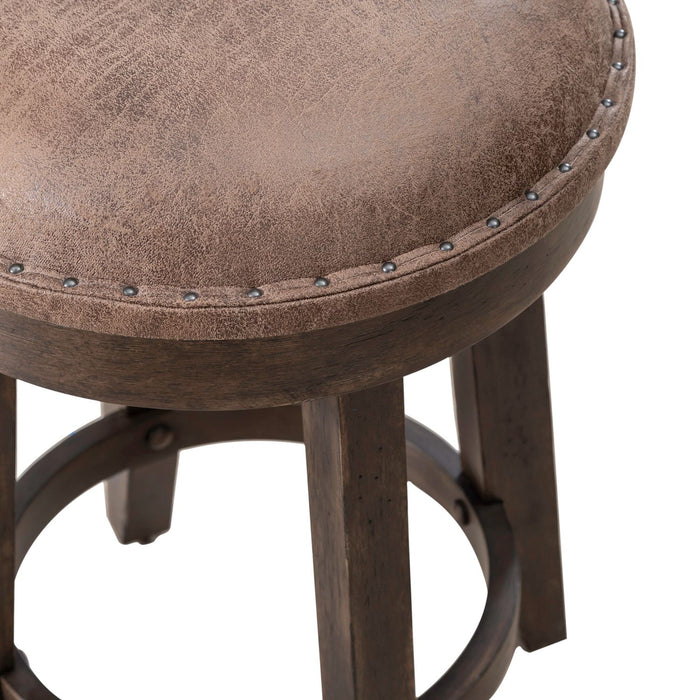 Paradise Valley Upholstered Console Stool (RTA) in Saddle Brown