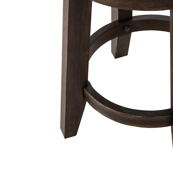 Paradise Valley Upholstered Console Stool (RTA) in Saddle Brown