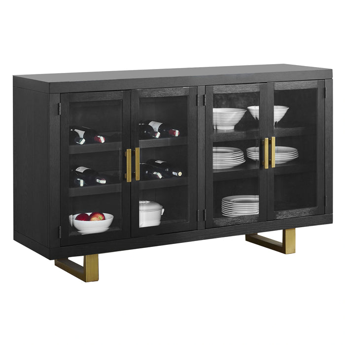 Steve Silver Yves Server in Rubbed Charcoal