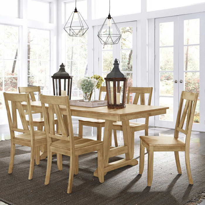 Lindsey Farm 7 Piece Trestle Table Set image