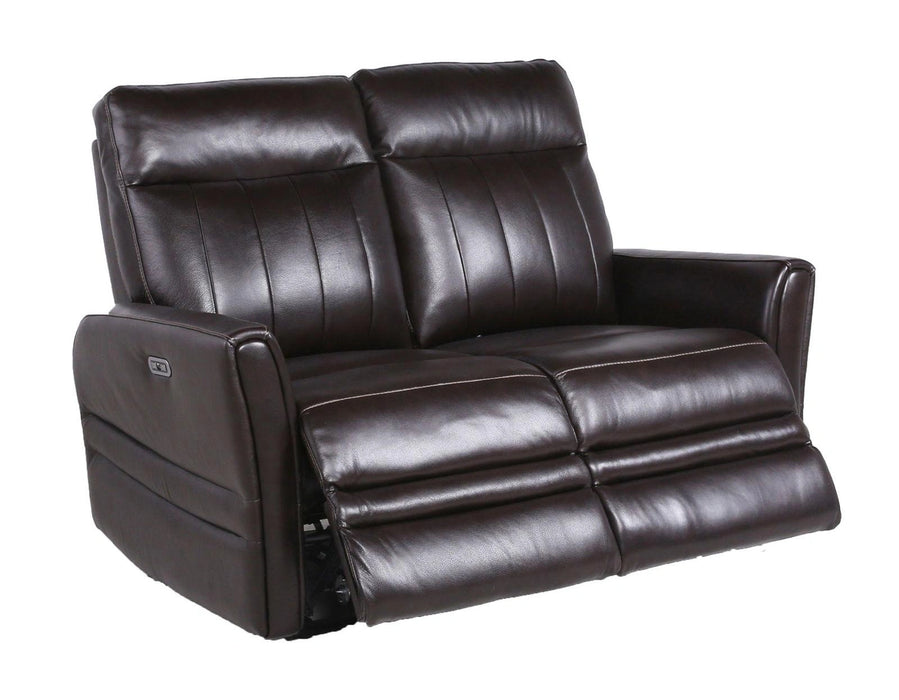 Steve Silver Coachella Leather Dual Power Reclining Loveseat in Brown
