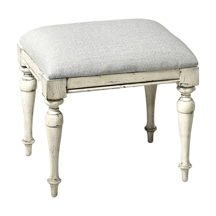 Steve Silver Highland Park Vanity Bench in Cathedral White