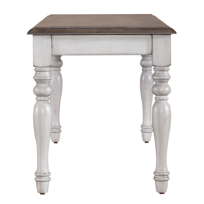 Ocean Isle Bench (RTA) in Antique White with Weathered Pine