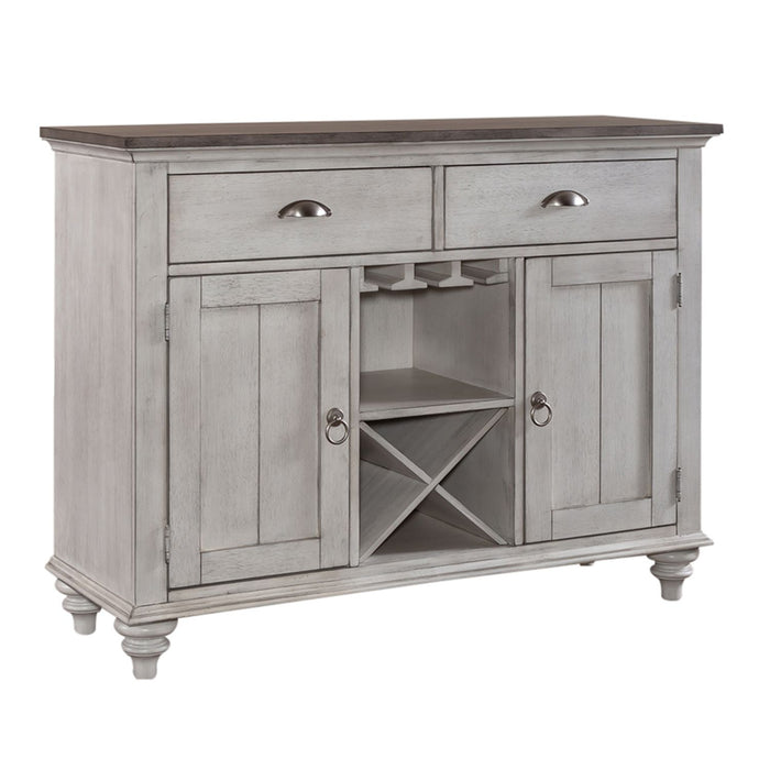 Ocean Isle Buffet in Antique White with Weathered Pine image