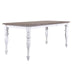 Ocean Isle Rectangular Leg Table in Antique White with Weathered Pine image