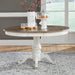 Liberty Furniture Ocean Isle Single Pedestal Table in Antique White with Weathered Pine image
