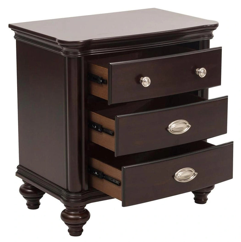 Marston 3 Drawer Nightstand in Dark Cherry 2615DC-4