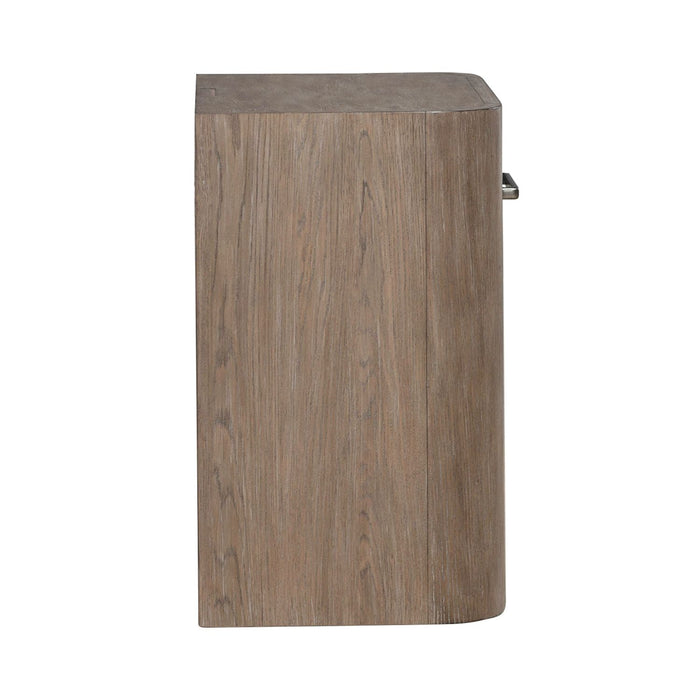 South Bend Open Nightstand w/ Charging Station in Burnished Clay