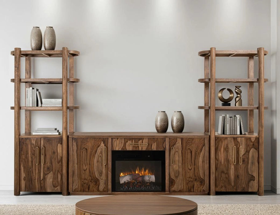Balam Wall Unit with Electric Fireplace Insert