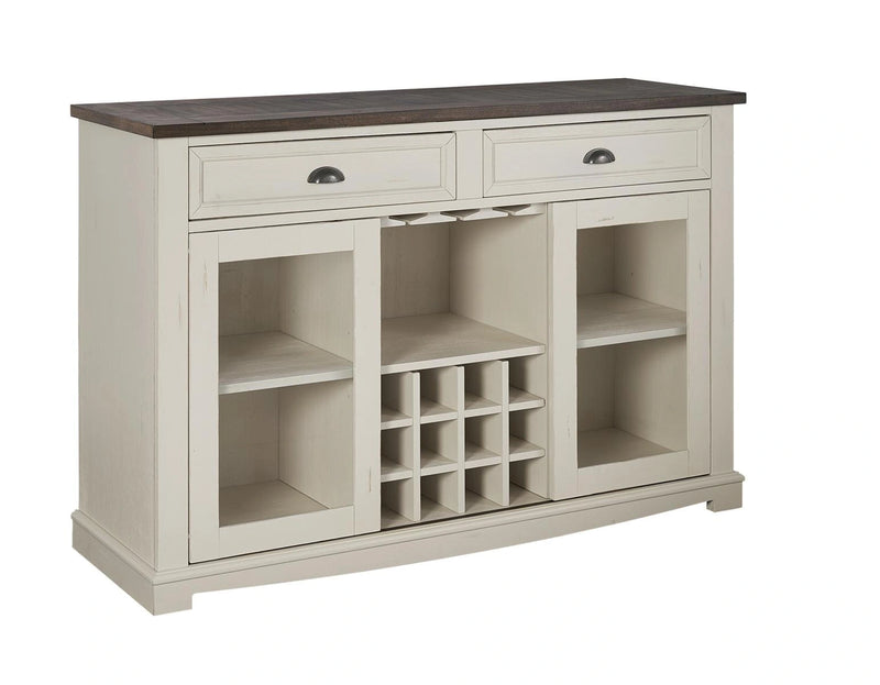Steve Silver Cayla Server in Antiqued White