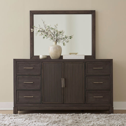 Modern Edge Dresser & Mirror image