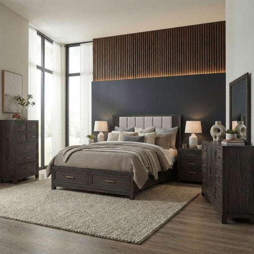 Modern Edge Queen Storage Bed, Dresser & Mirror, Chest, Night Stand image