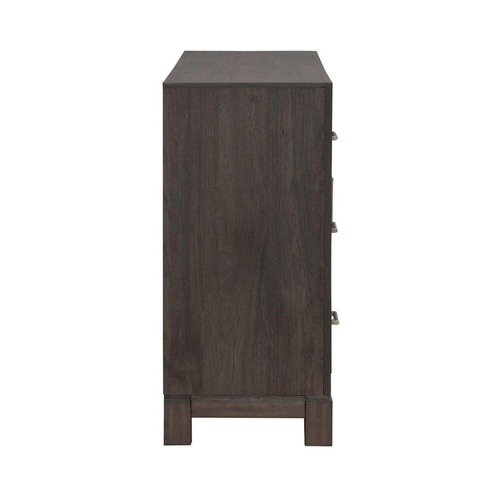 Modern Edge 2 Door 6 Drawer Dresser in Caffe