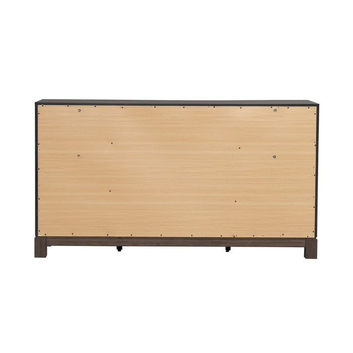 Modern Edge 2 Door 6 Drawer Dresser in Caffe